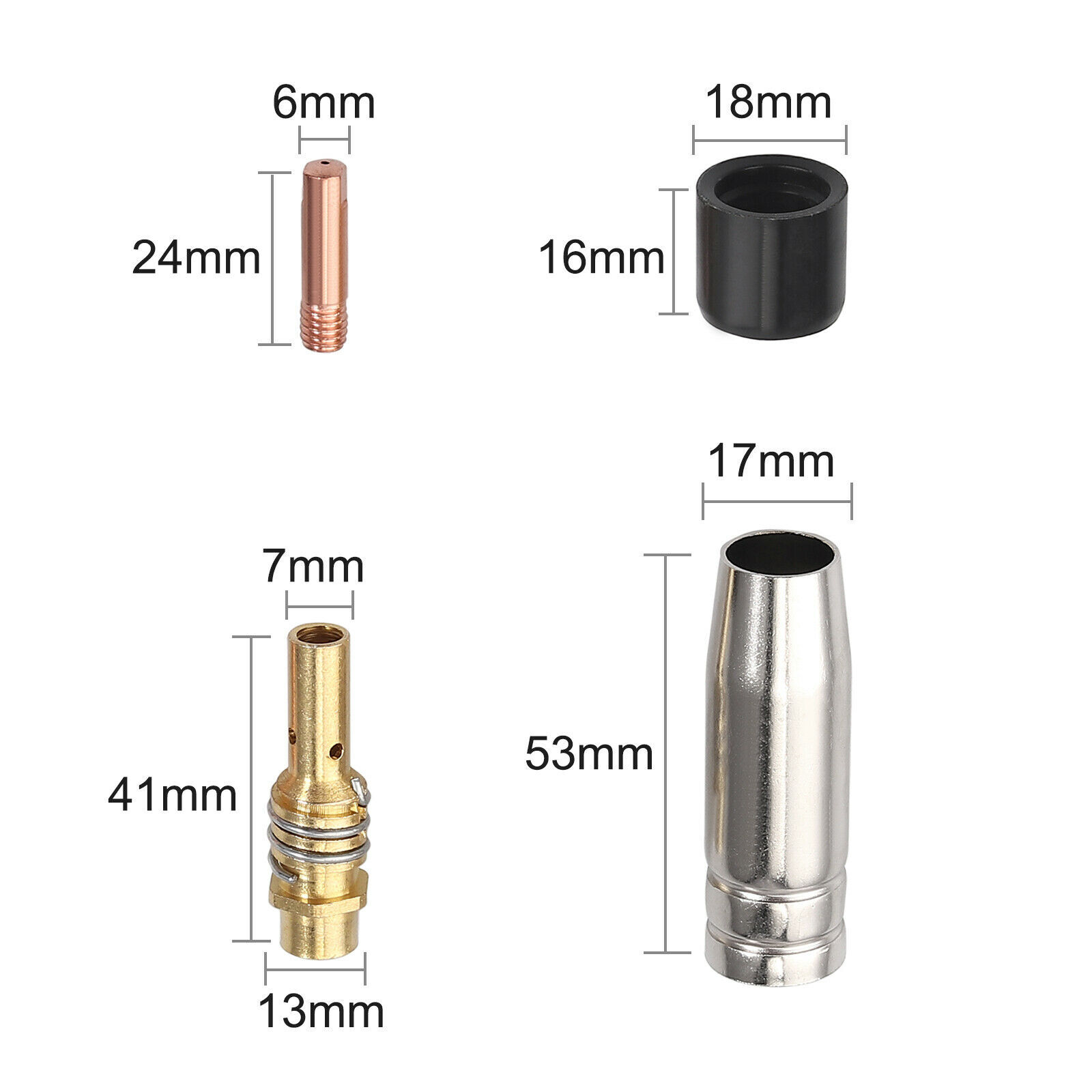 For MIG Welder New Welding Torch Parts Kit Contact Tips For Binzel 15AK Quality