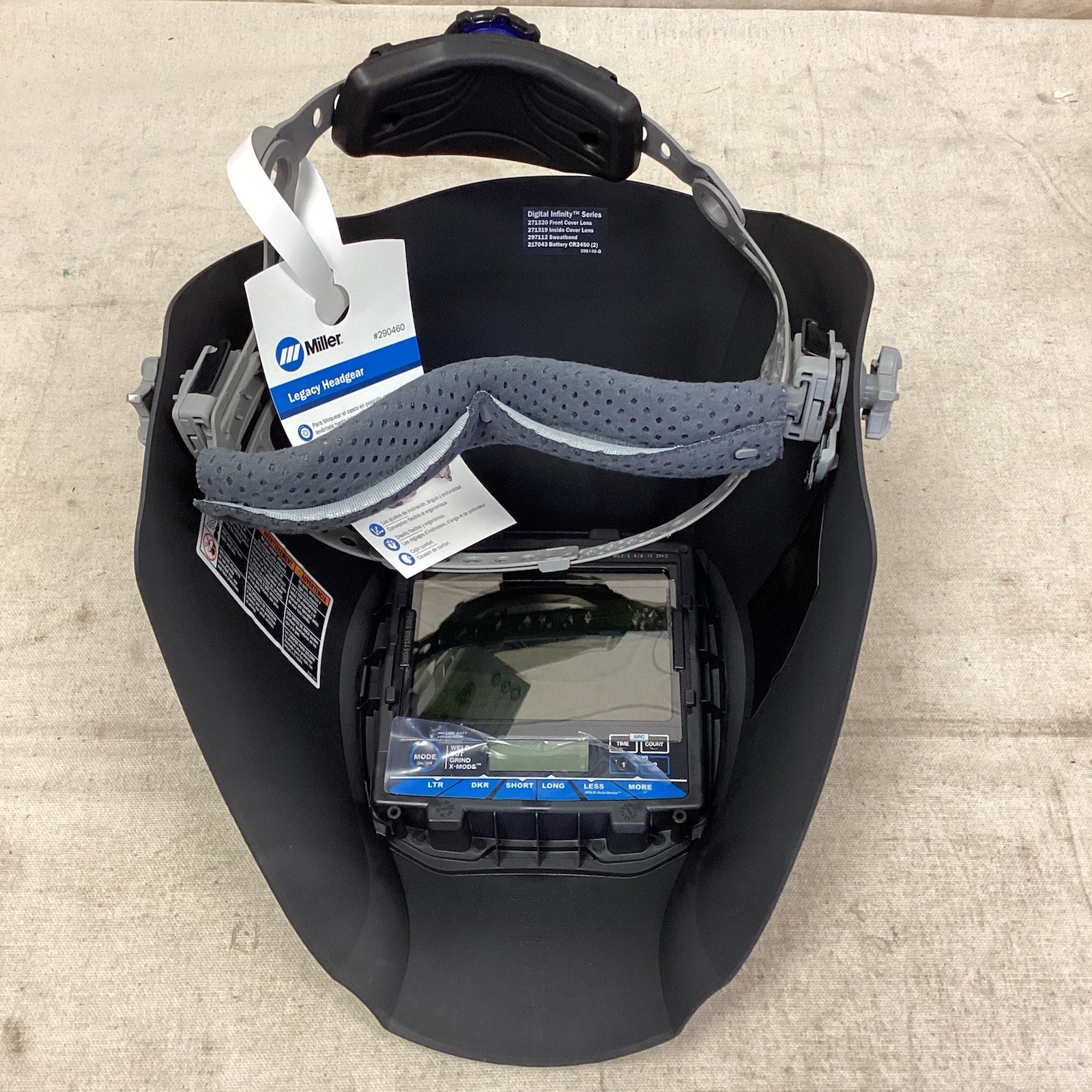 MILLER ELECTRIC 296786 Welding Helmet 4 Arc Sensors 13.4sq in