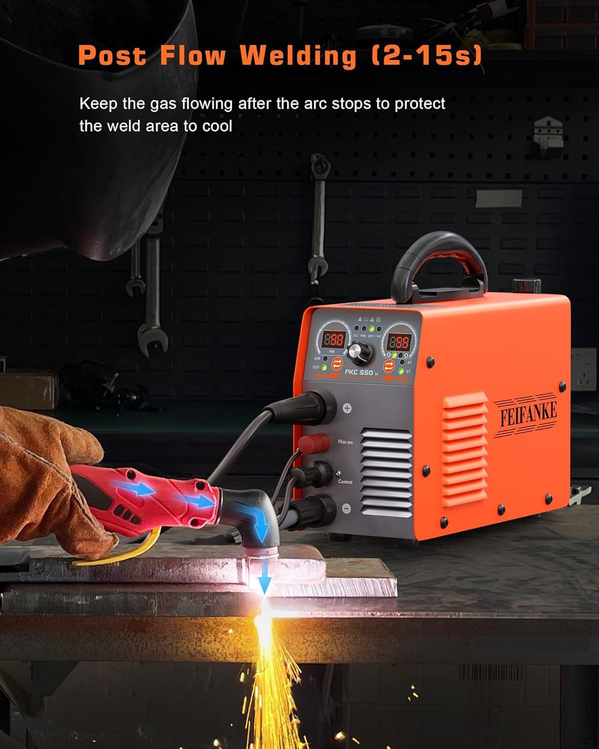 Plasma Cutter 55A Non Touch Pilot Arc HF Air Plasma Cutting Machine Max Cut 3/4″