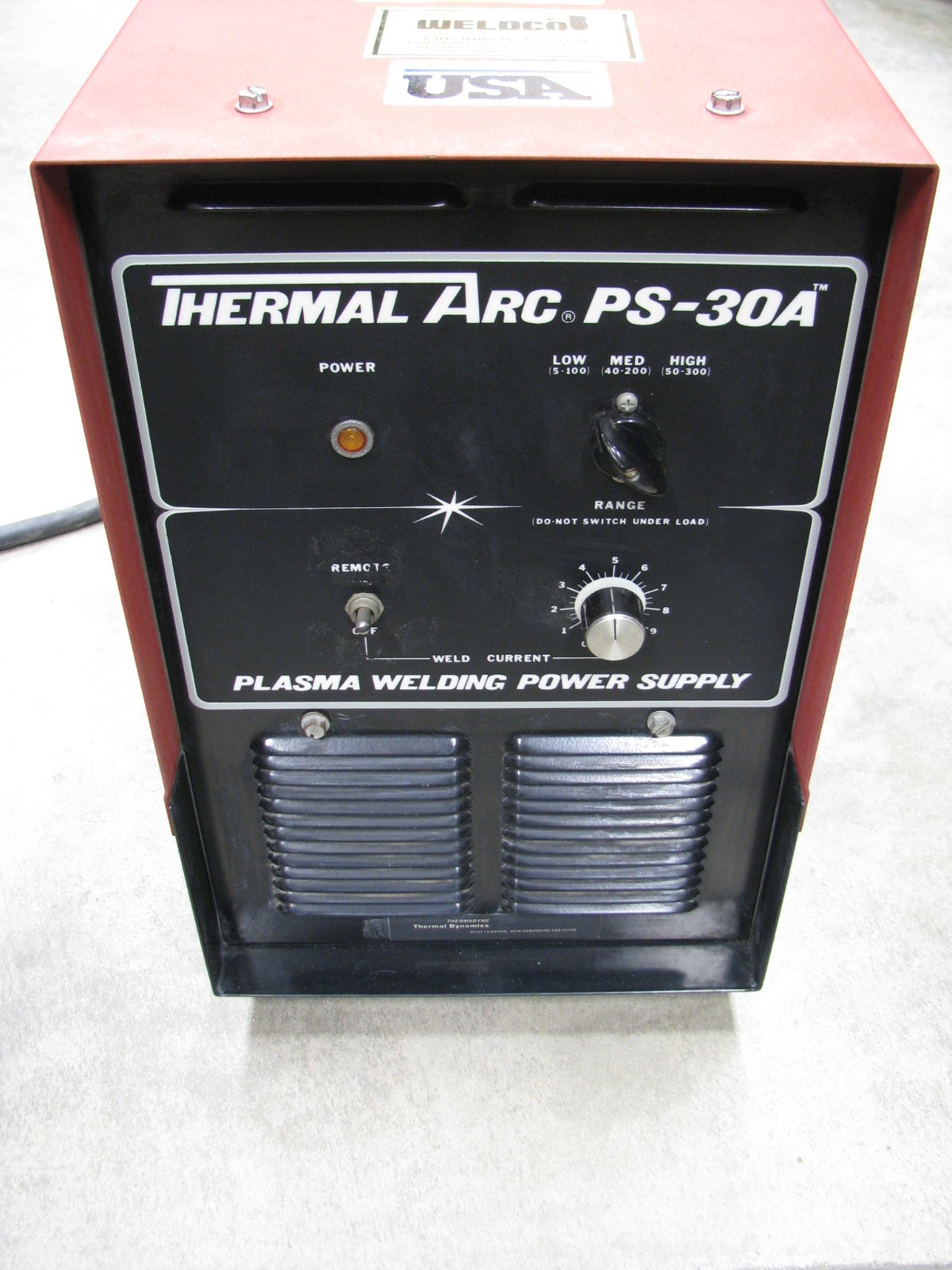 Thermal Arc Thermal Dynamics PS-30A Plasma Welding Power Supply