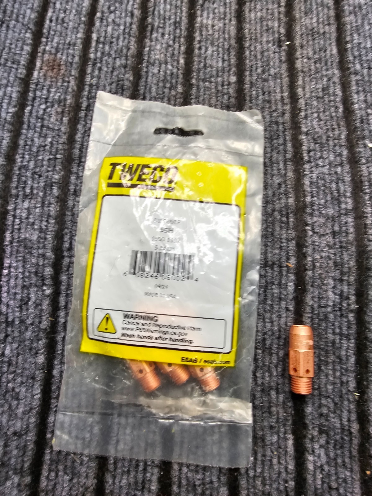 (QTY 5) Tweco 1550-1102 55H MIG Welding Gas Diffusers Fits Tweco Classic No. 5