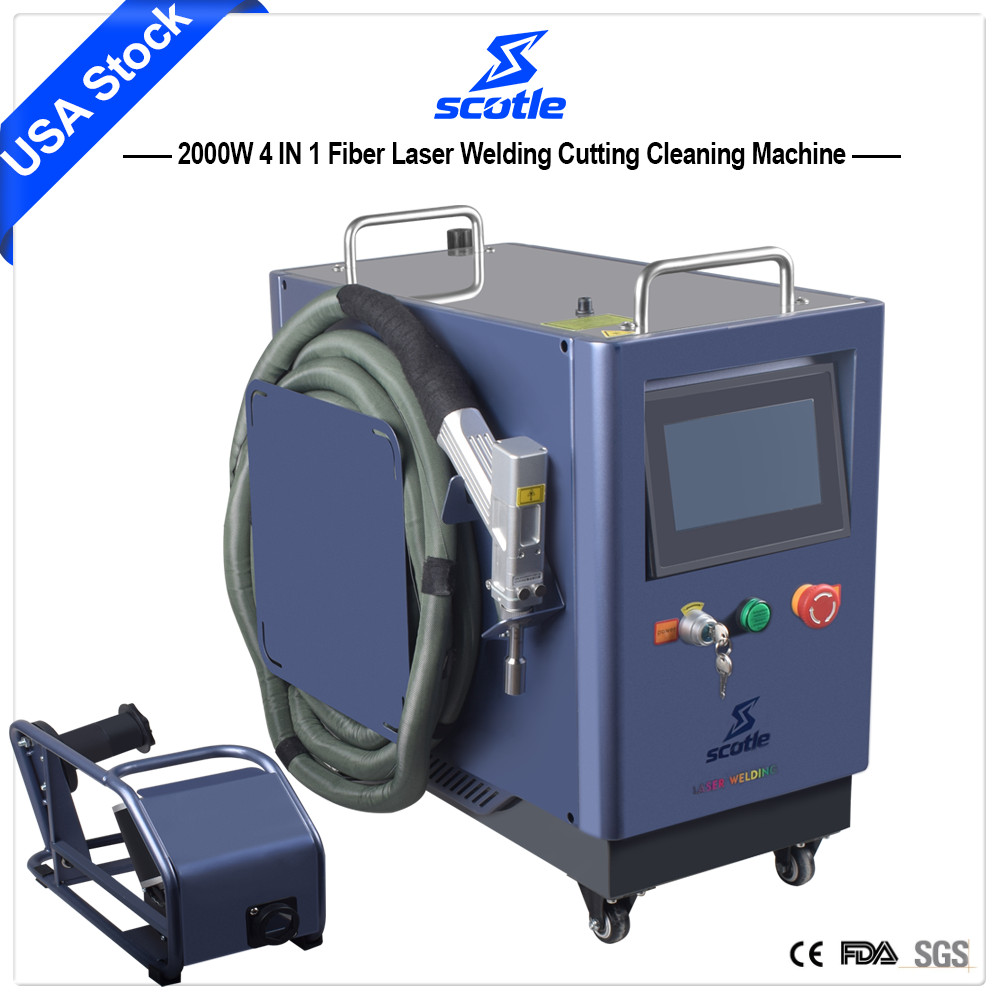 2000W Fiber Laser Welder 4in1 Air Cooling Laser Welding Cutting Cleaning Machine