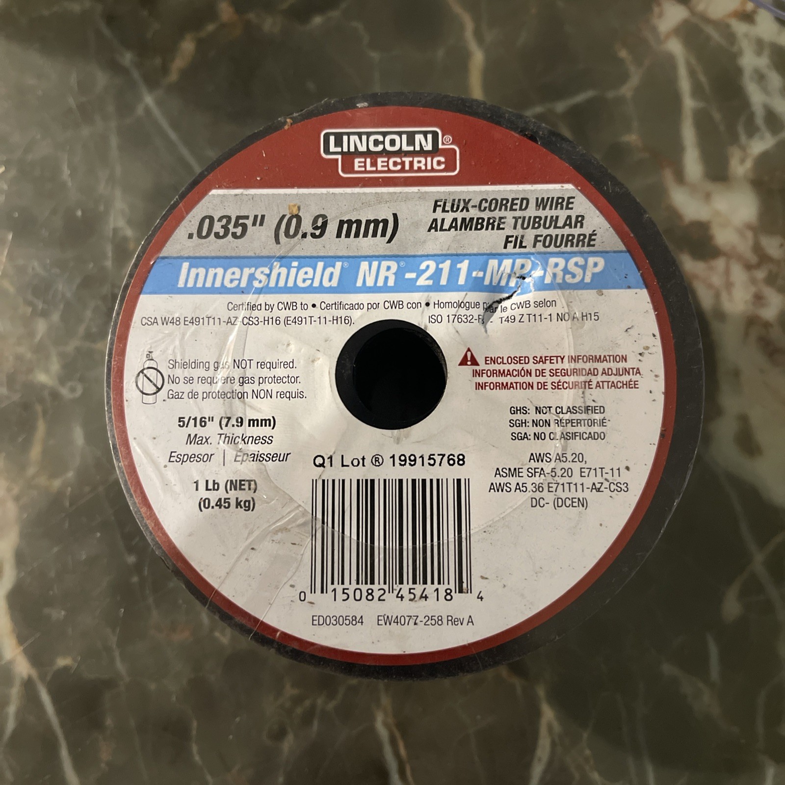 Lincoln Electric ED030584 .035″ Innershield NR-211-MP-RSP Flux-Cord Welding Wire
