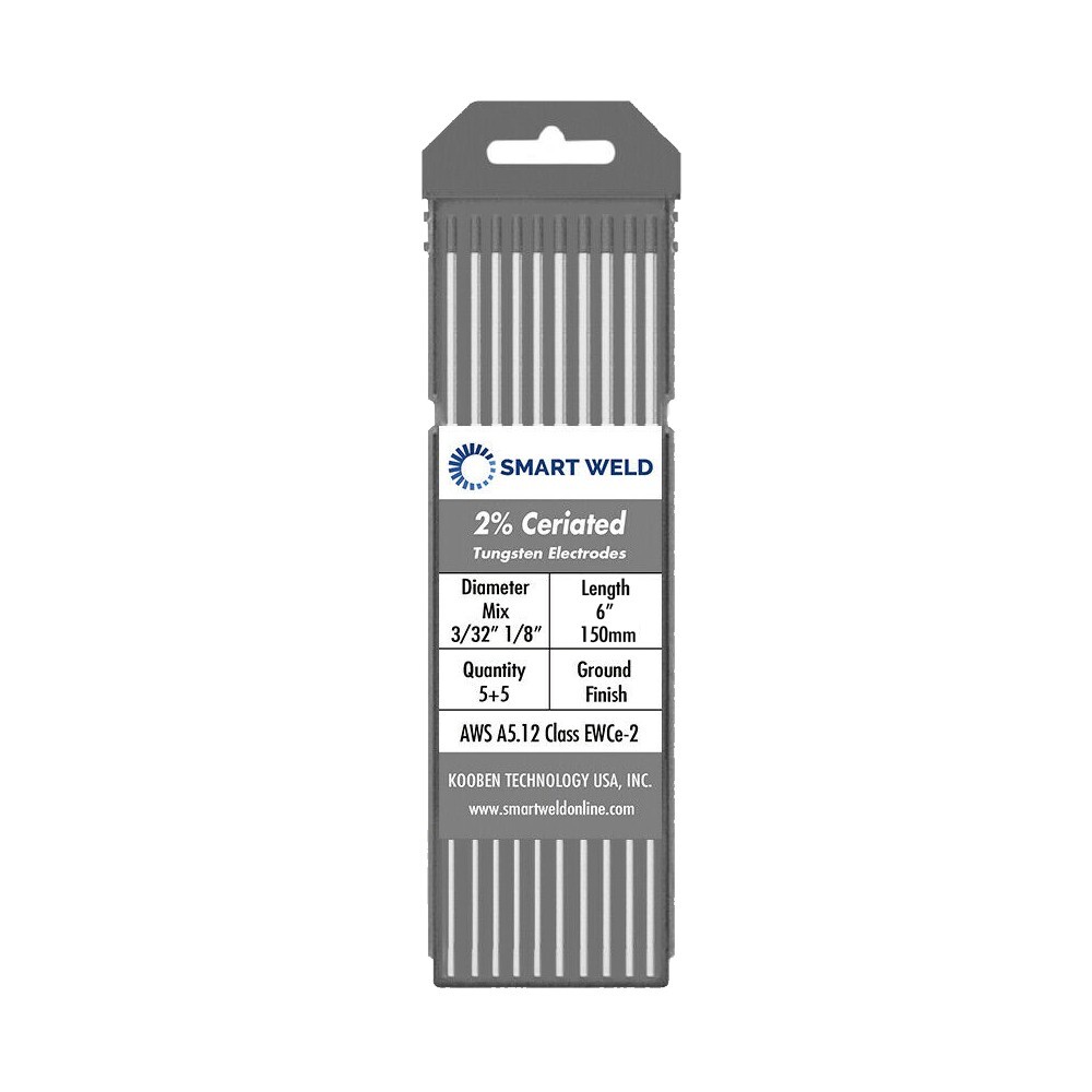Grey TIG Welding Tungsten Electrode Assorted 10 pack 3/32″ 1/8″ WC20 Length 6″