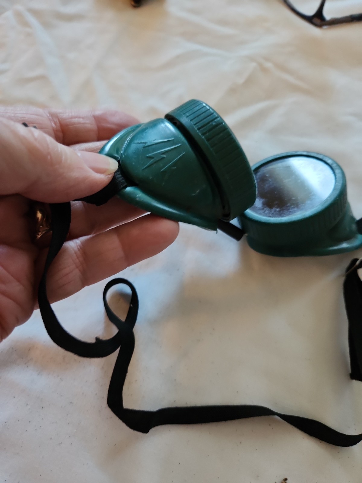 Welding Goggles Welder Dark Lens Glasses Eye Face Protection Safety Vintage