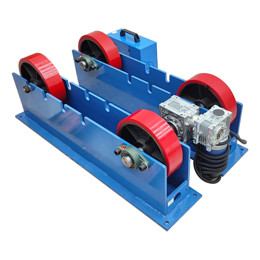 110V 2200LB Tank Turning Welding Rolls Linkage Roller w/ Adjustable Roller Frame