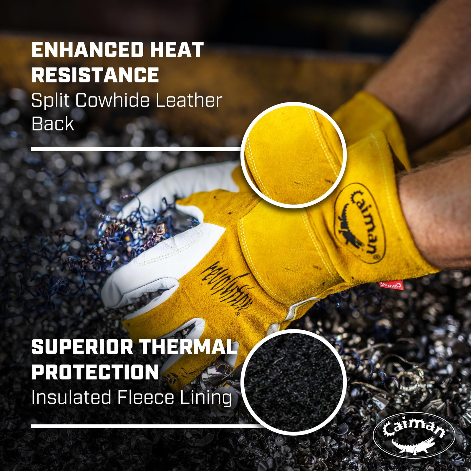 Premium Goat Grain TIG/Multi-Task Welding Gloves, Split Cowhide Back, 4-Inch …