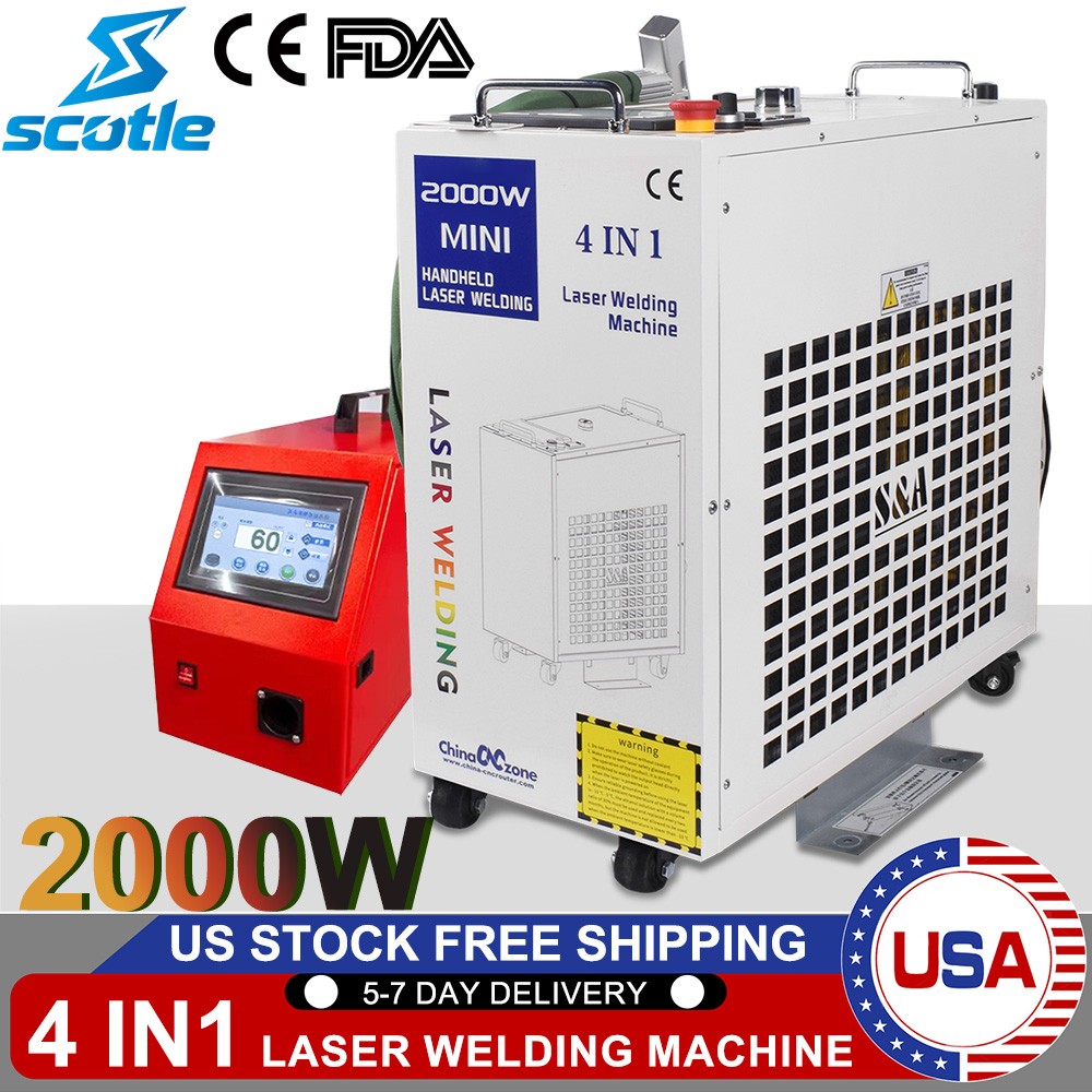 2000W 4IN1 Handheld Fiber Laser welder Welding Metal Machine Rust Remover