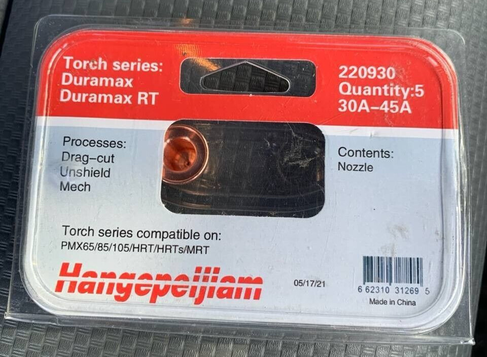 Hangepeijiam 220930 Nozzle Duramax RT 30A-45A Qty 5