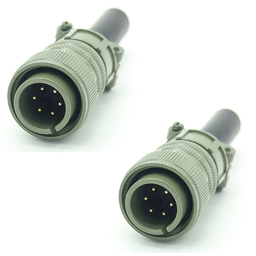2X 6 Pin Male Plug For S12020-27 Linc Remote Foot pedal Welding Wire Feeder LN-7
