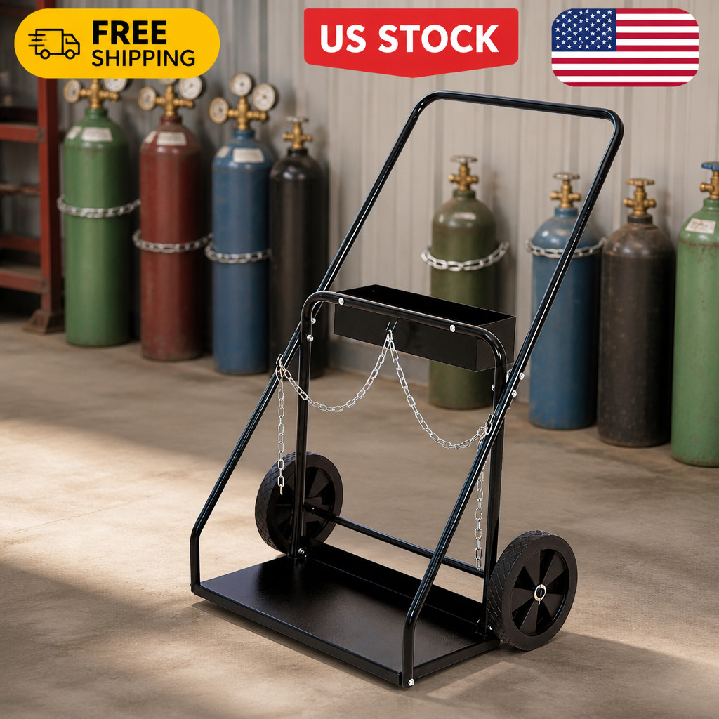 Heavy Duty Welding Cart, Carbon Steel Rolling Welder Cart, 220 Lbs Capacity