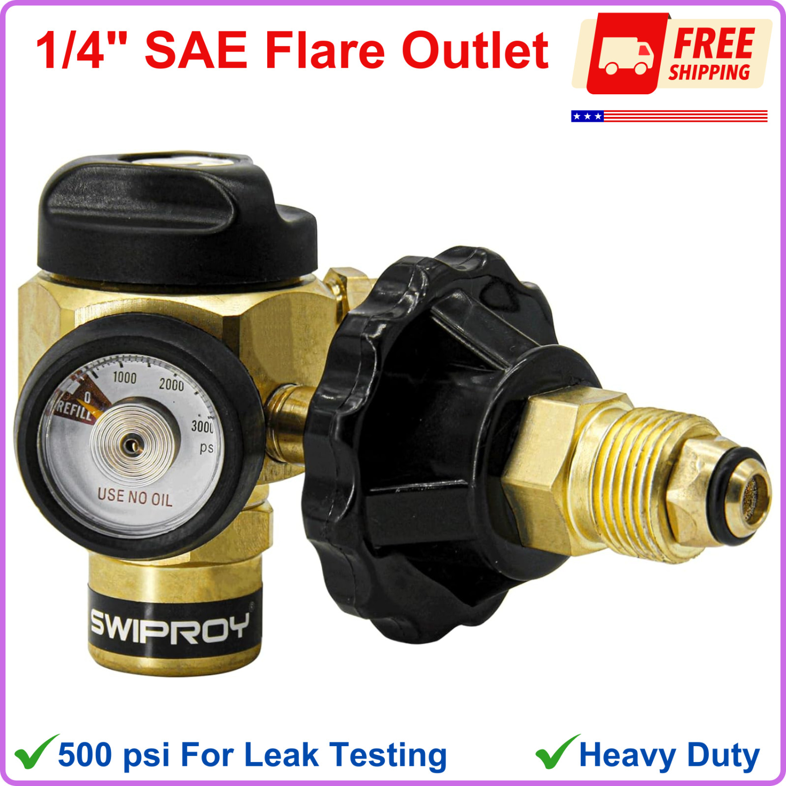VN-500 Nitrogen Purging Regulator Hybrid Design-Regulator & Flowmeter Heavy Duty