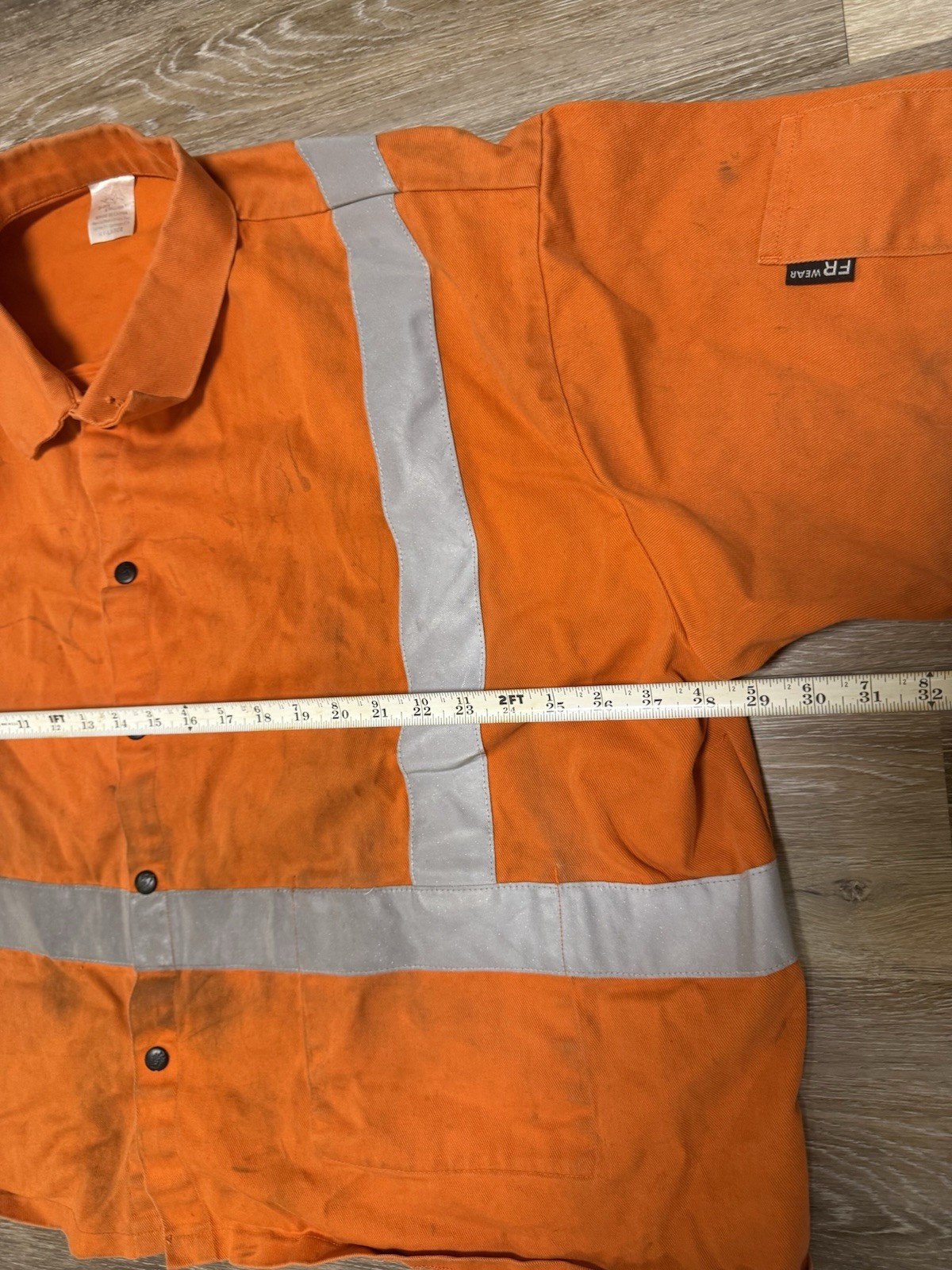 Black Stallion JF1012 FR Cotton Welding Jacket-FR Reflective Tape Orange Sz 4XL