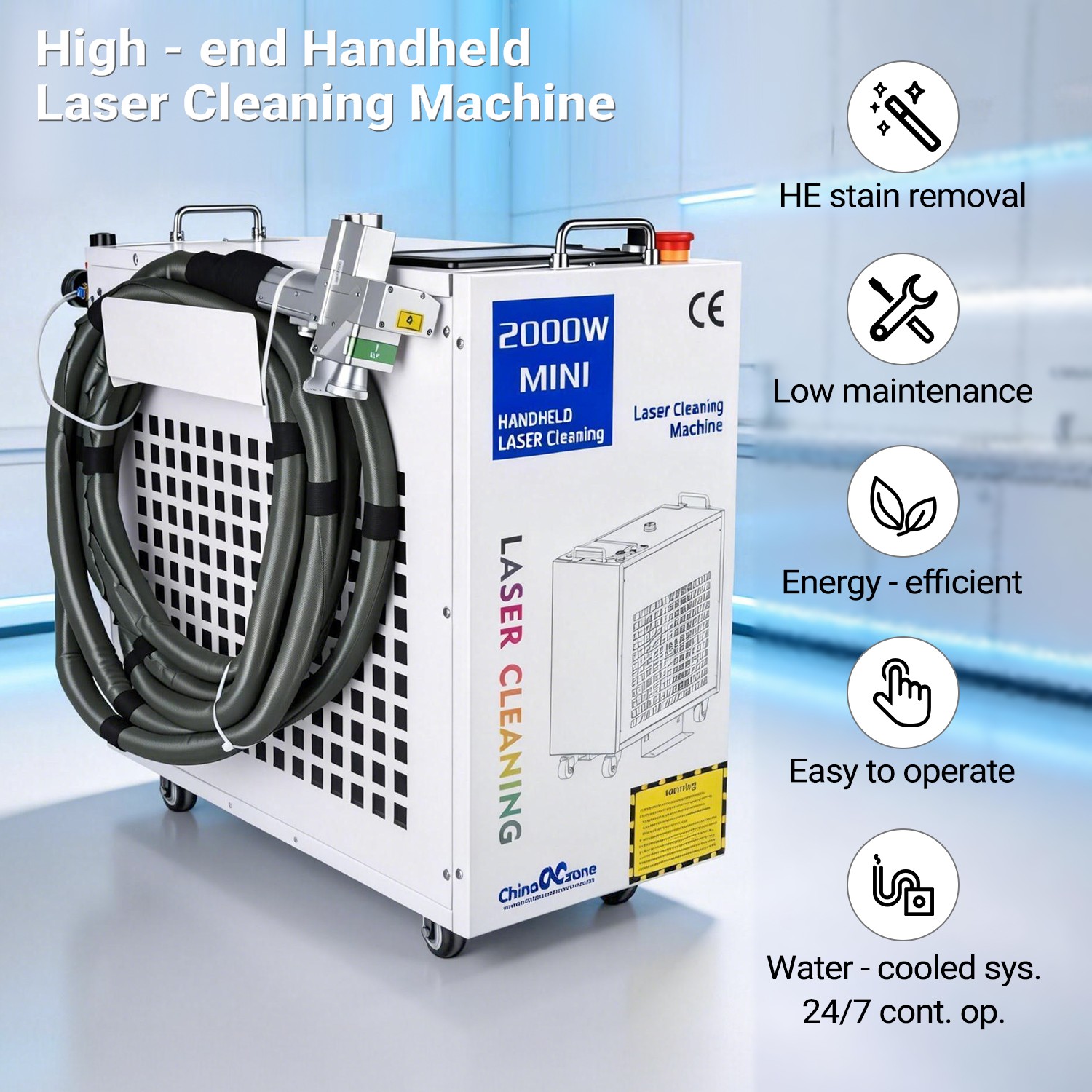 BWT 2000W laser cleaning machine metal cleaning laser cleaner for metal de ship