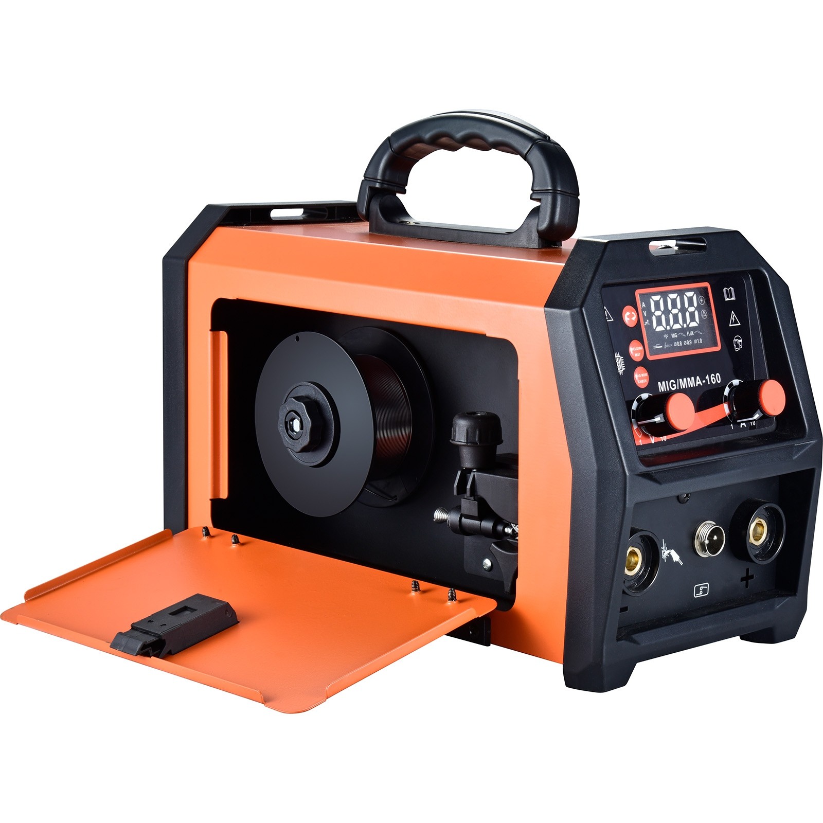 160A 4-in-1 MIG Welder 110V/220V Dual Voltage Gas Core Multiprocess MIG Welding