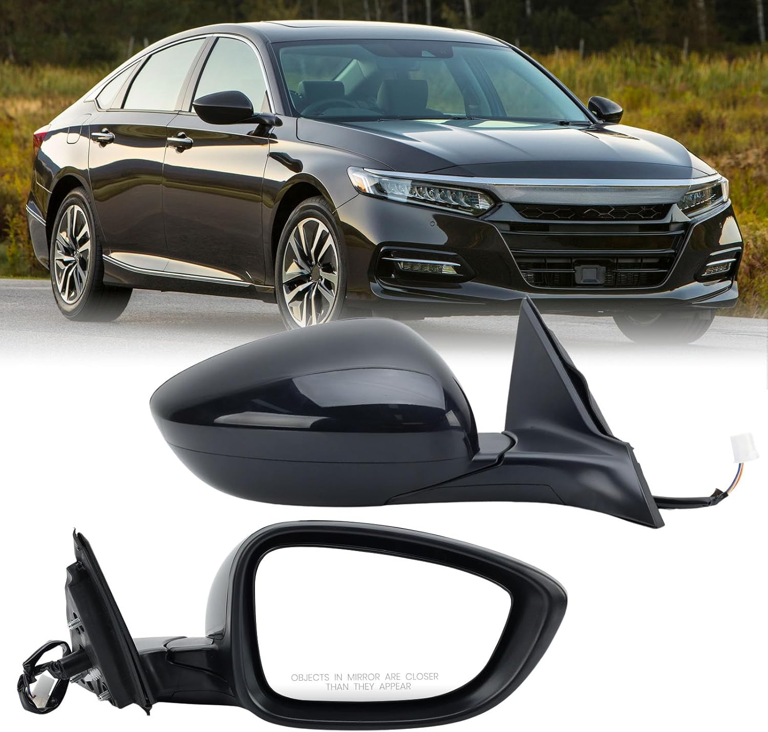 Right Passenger Side Mirror Compatible with Honda Accord LX Sport 1.5T 2018-2025
