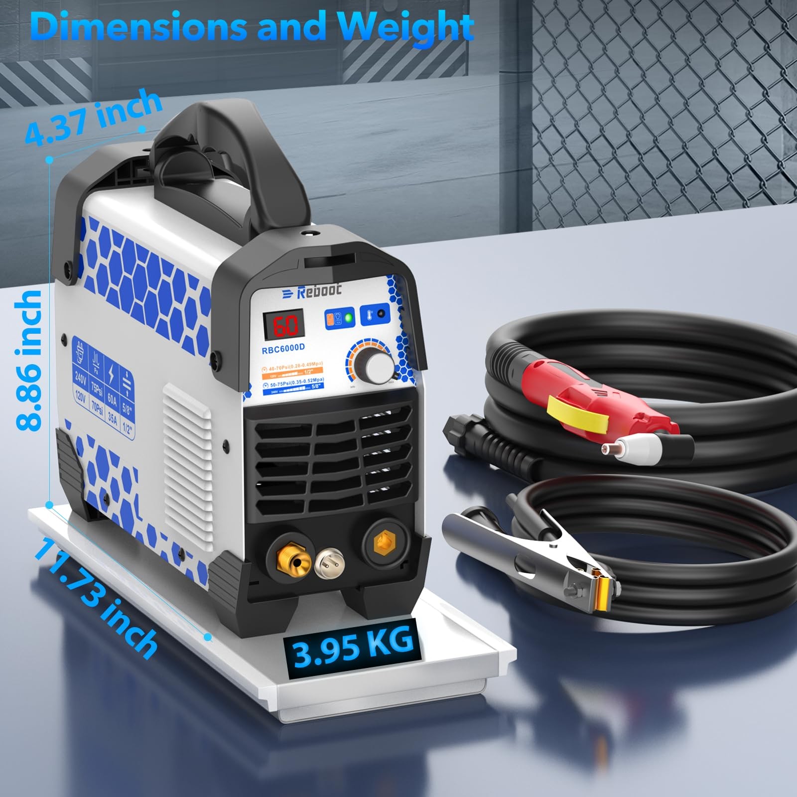 Plasma Cutter 60A Dual Voltage 120V/240V, IGBT Inverter, Portable Metal Cutting