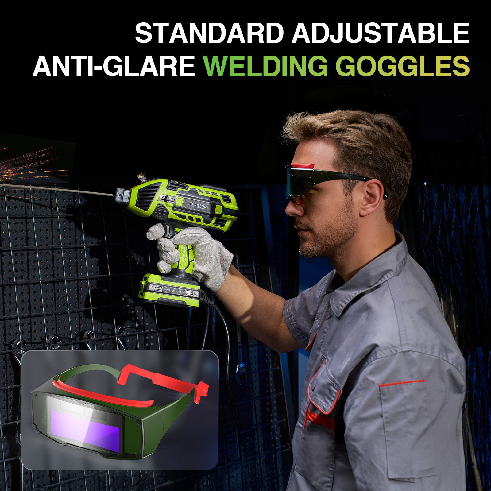 6Gears Handheld Welding Gun Machine IGBT Inverter Arc Welder for 3/32″-1/8″ Rods