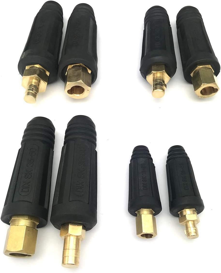 Welding Lead Cable Joint Quick Connector Pair DINSE-Style 200Amp-300Amp (#4-#1)