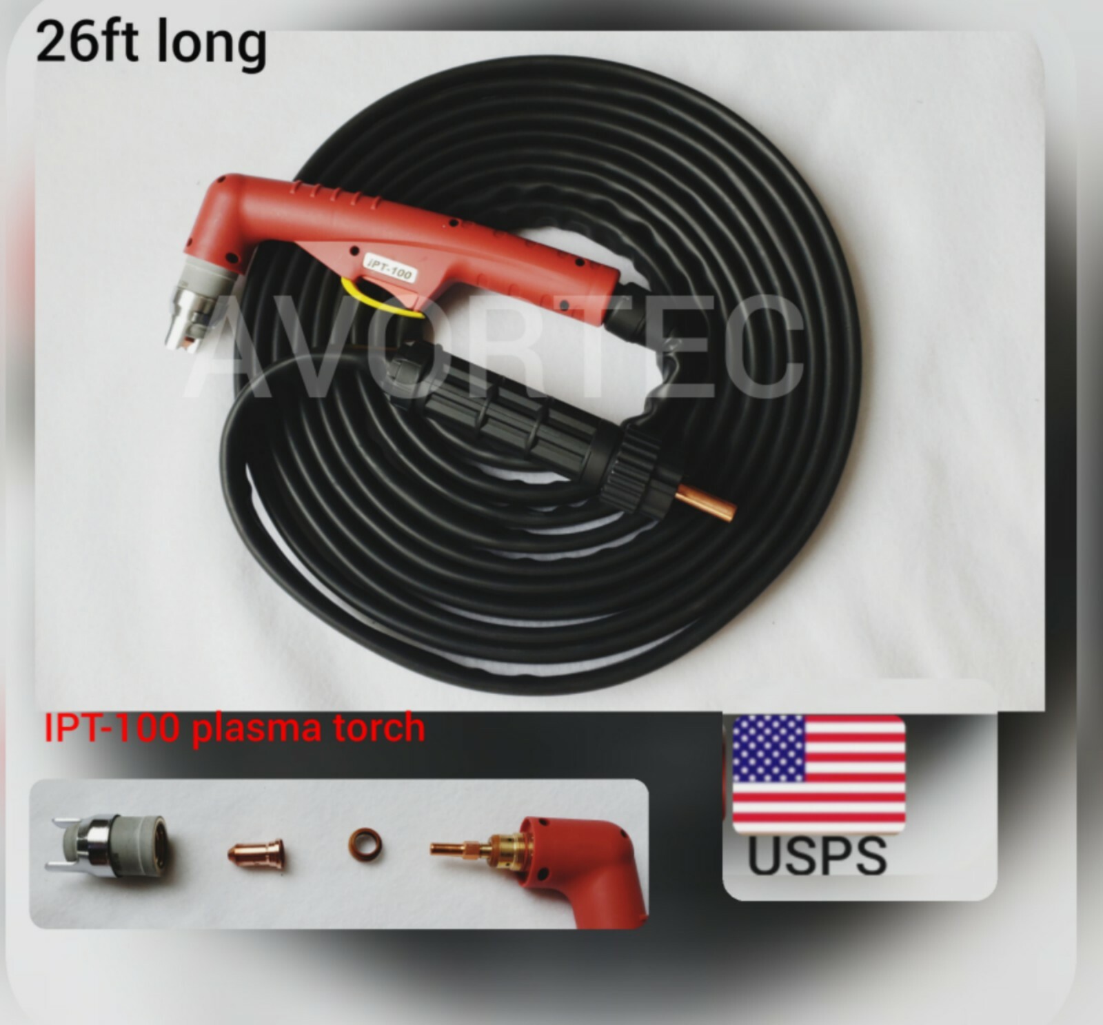iPT-100 Plasma Torch PT100 fit Everlast PowerPlasma 100S hand held 17ft cable