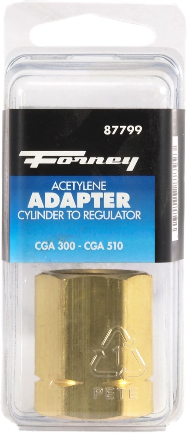 87799 Acetylene Regulator Adaptor, CGA 300 To CGA 510, #3 Tank to Regulator, 80-