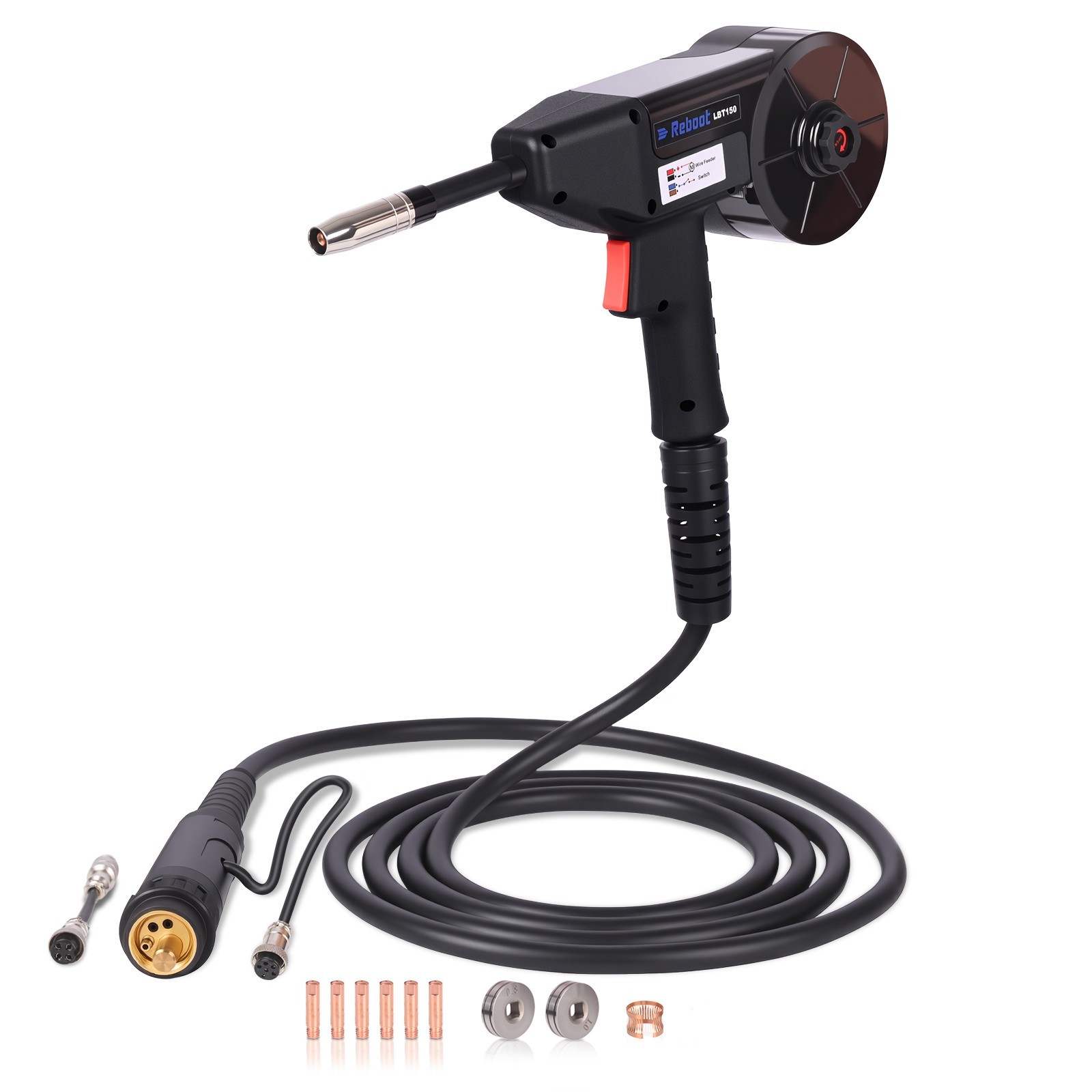Reboot MIG Welder Spool Gun 13ft Works for RBM2500 PRO only 150Amp MIG Aluminum