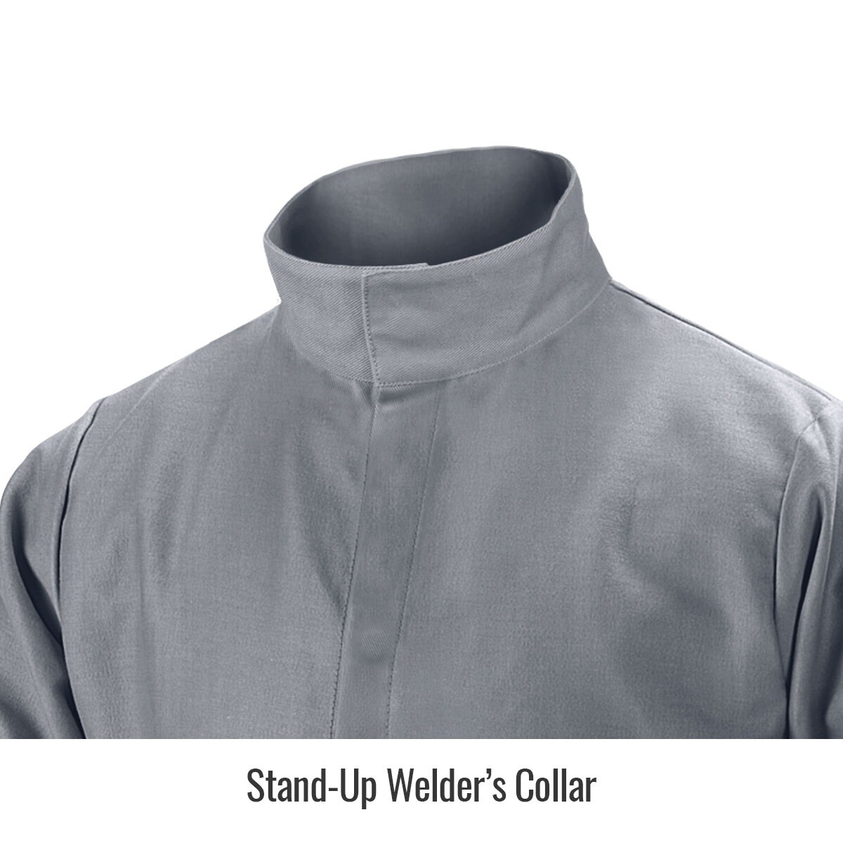 Black Stallion NFPA 9oz Gray FR Cotton Welding Jacket (2X-Large) (JF2220-GY)