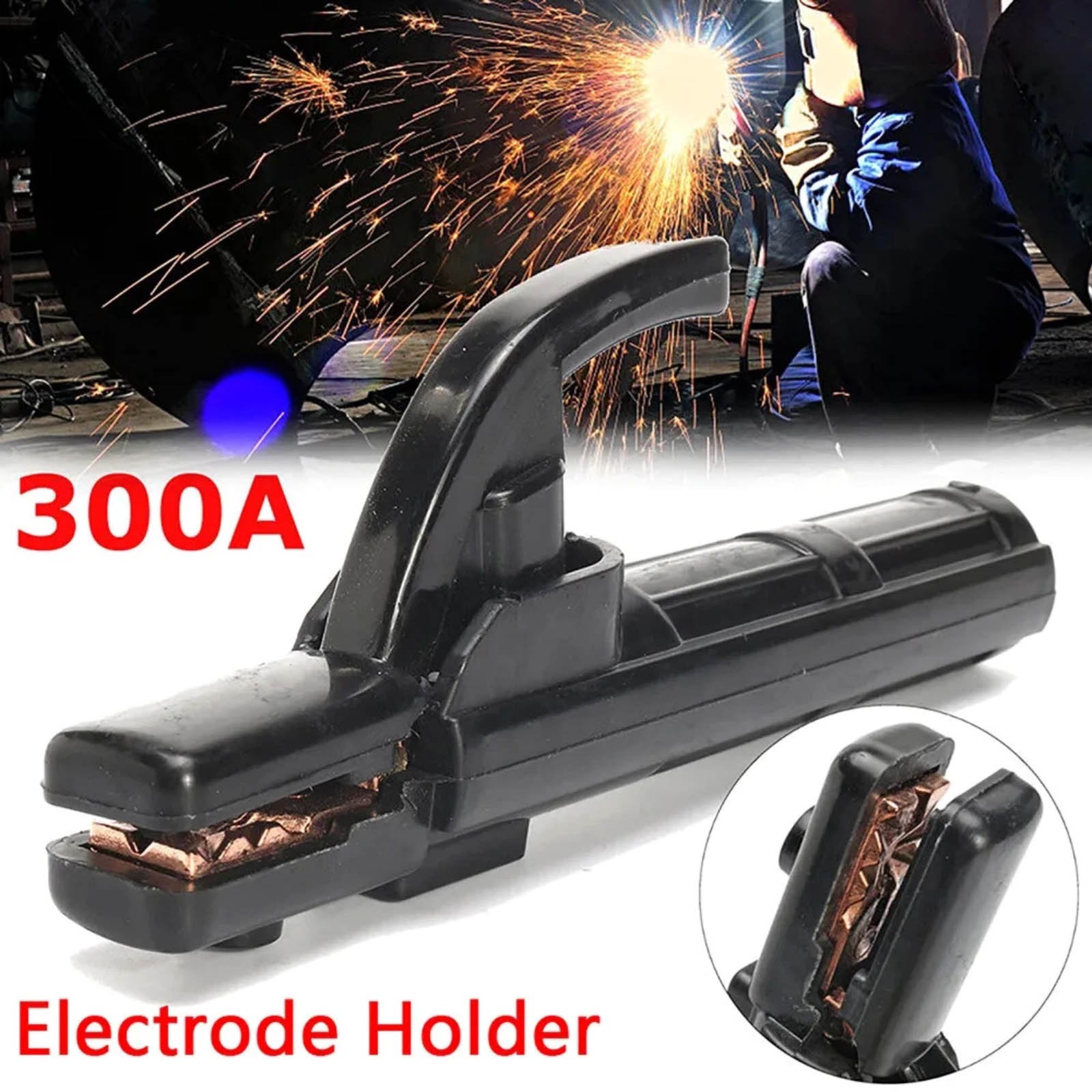 Brand New 300A Electrode Holder Stick Welder Mini Copper Rod Stinger Clamp