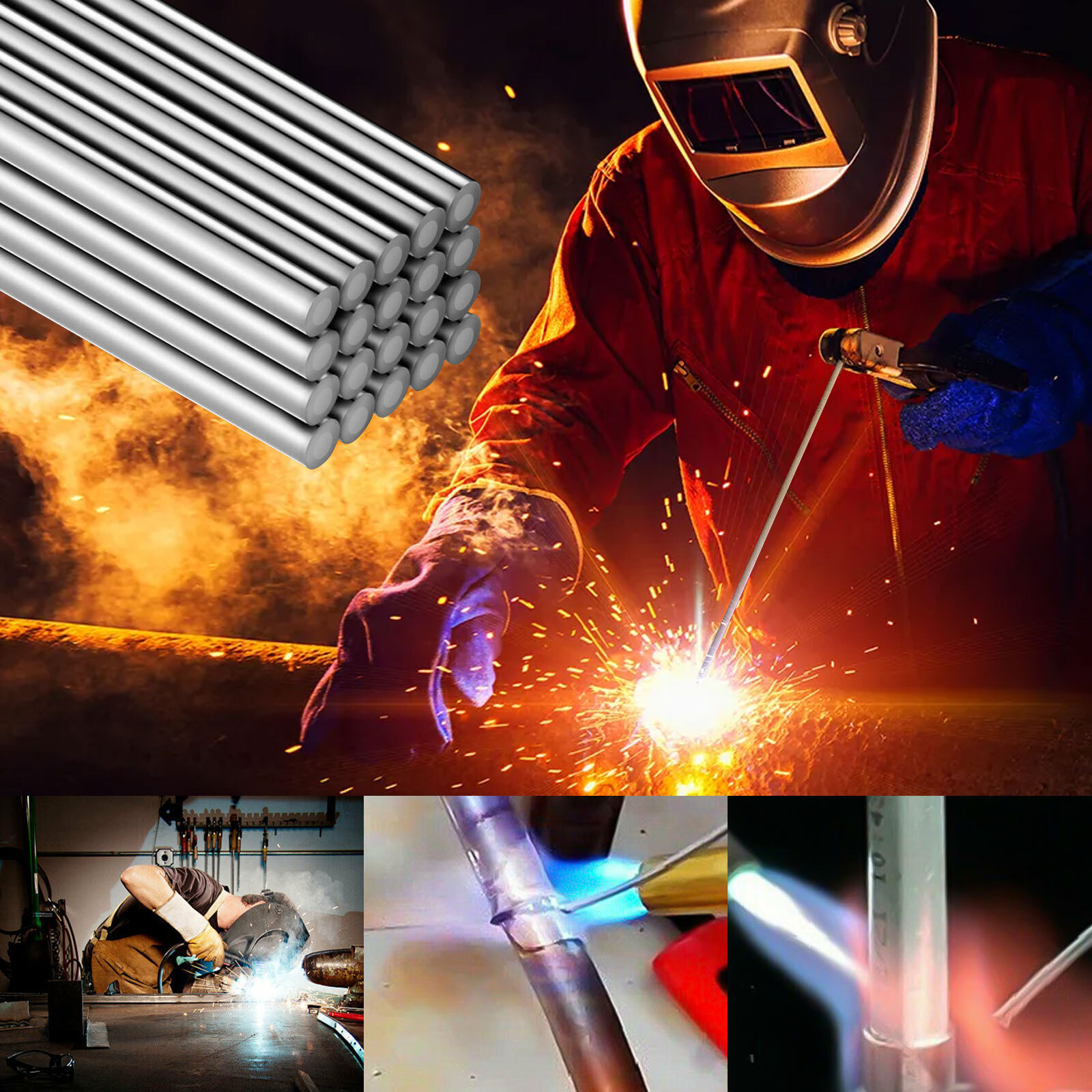 Easy Melt Welding Rods Low Temperature Aluminum Wire Brazing 20pcs – 1.6mm*500mm