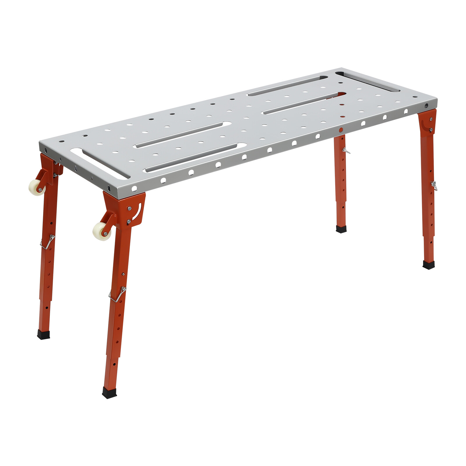 Welding Table 46″ x 18″ 1000LBS Folding Workbench Adjustable Height 13-21inch