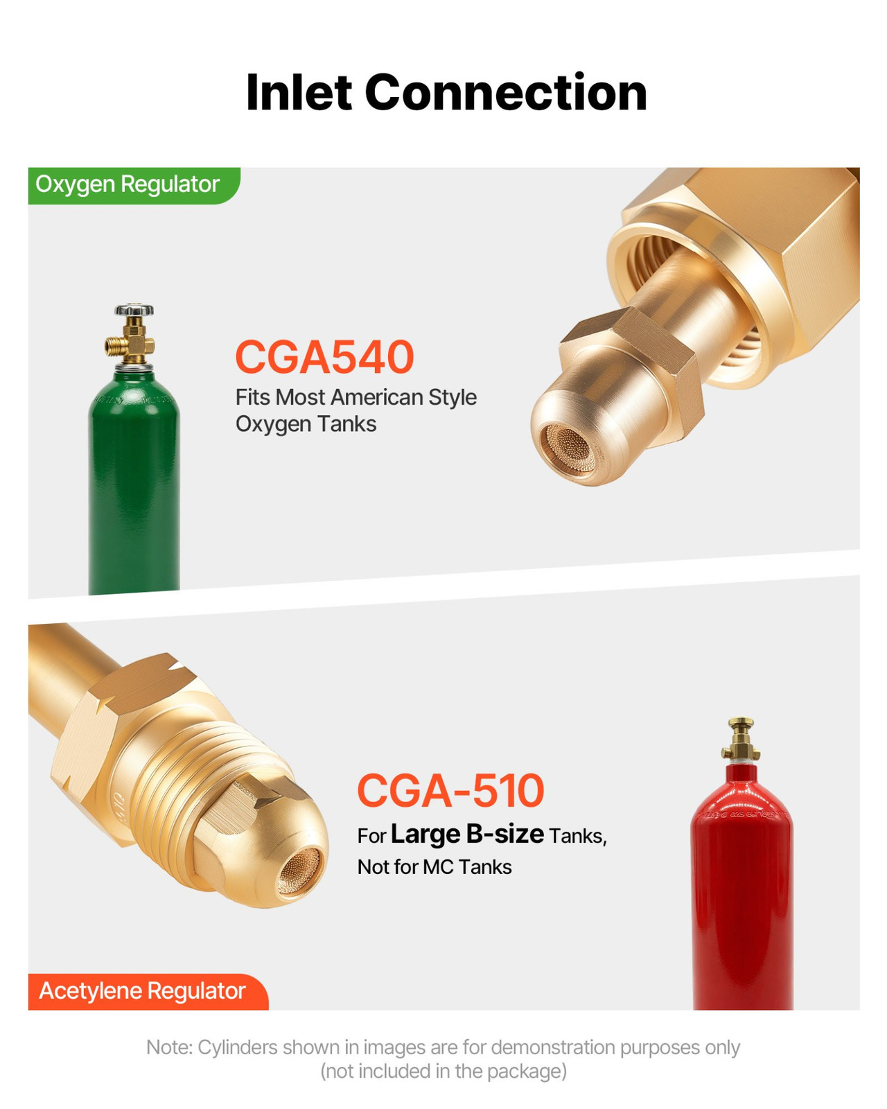 Oxygen Acetylene Regulator Set CGA540 CGA510 Welding Gauges 0-4000 PSI