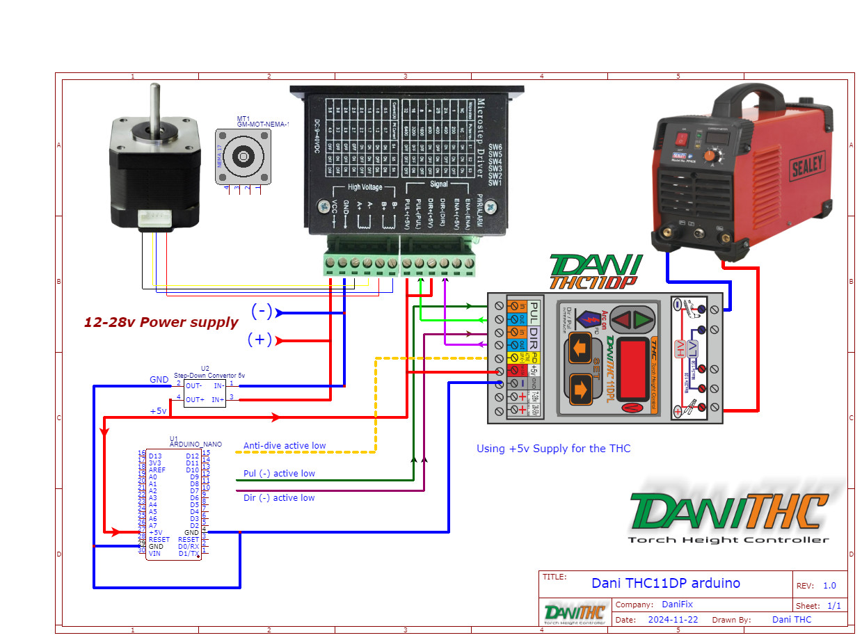 Plasma Cutter CNC THC Torch Height Control Dir/Pul (SD) with Anti-dive function