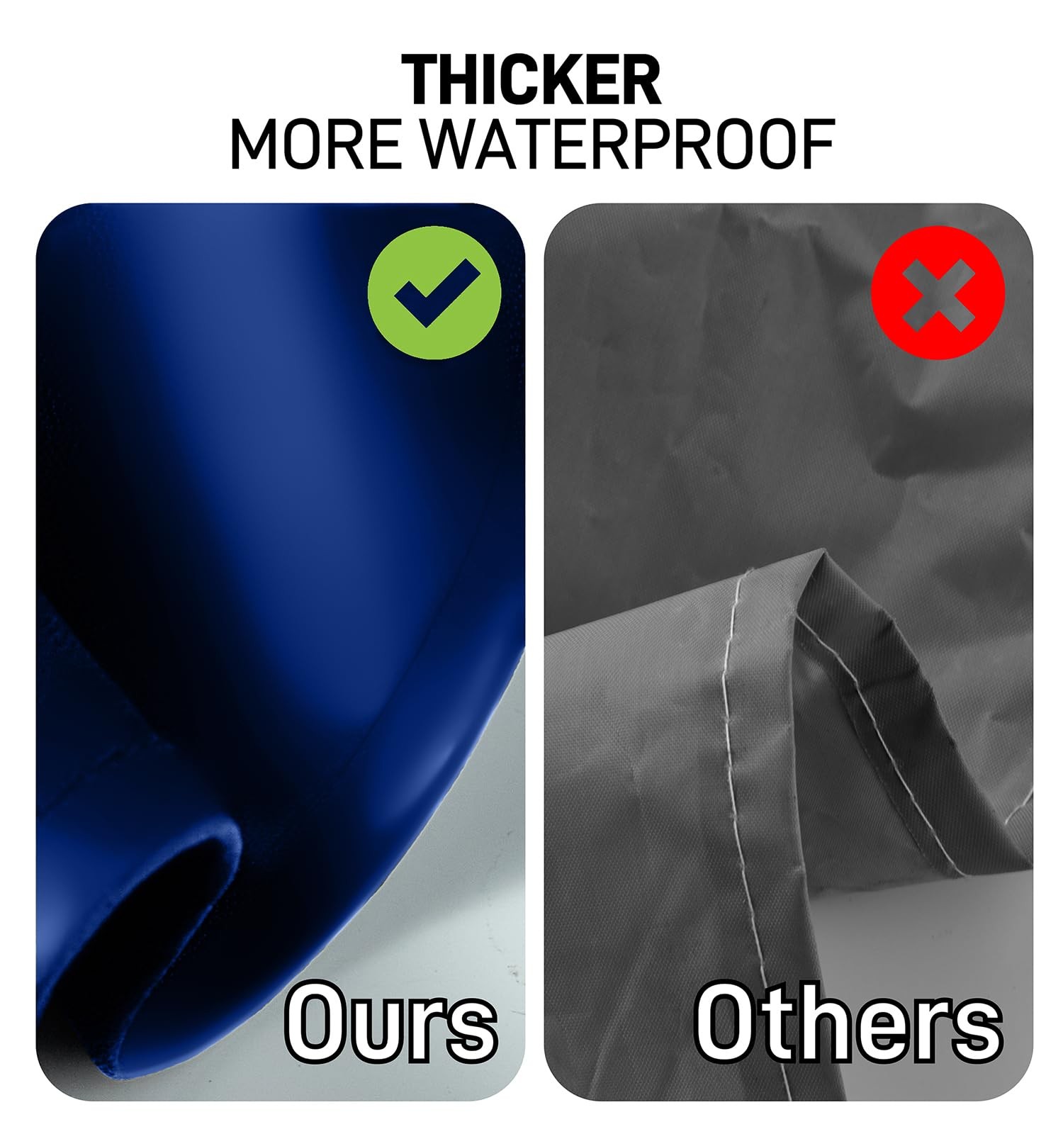 Vammcht Waterproof Rubber Vinyl Apron Heavy Duty One Size Fits Most, Blue