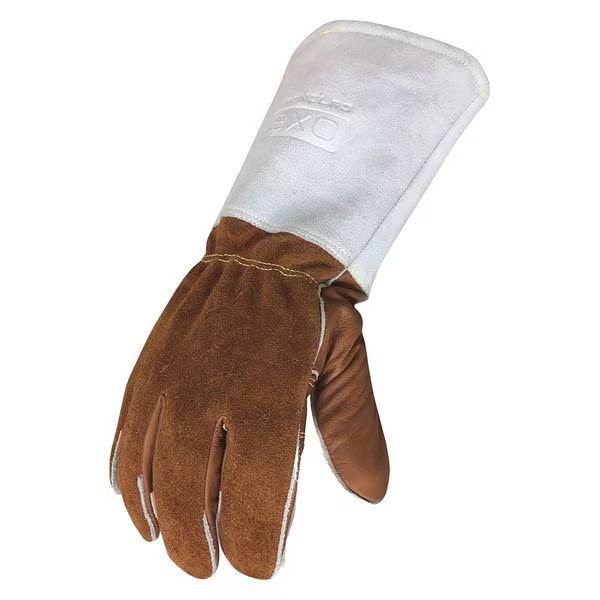 Performance Wear Welding Gloves, Safety Cuff, Wing Thumb, Cowhide, L, 1 PR