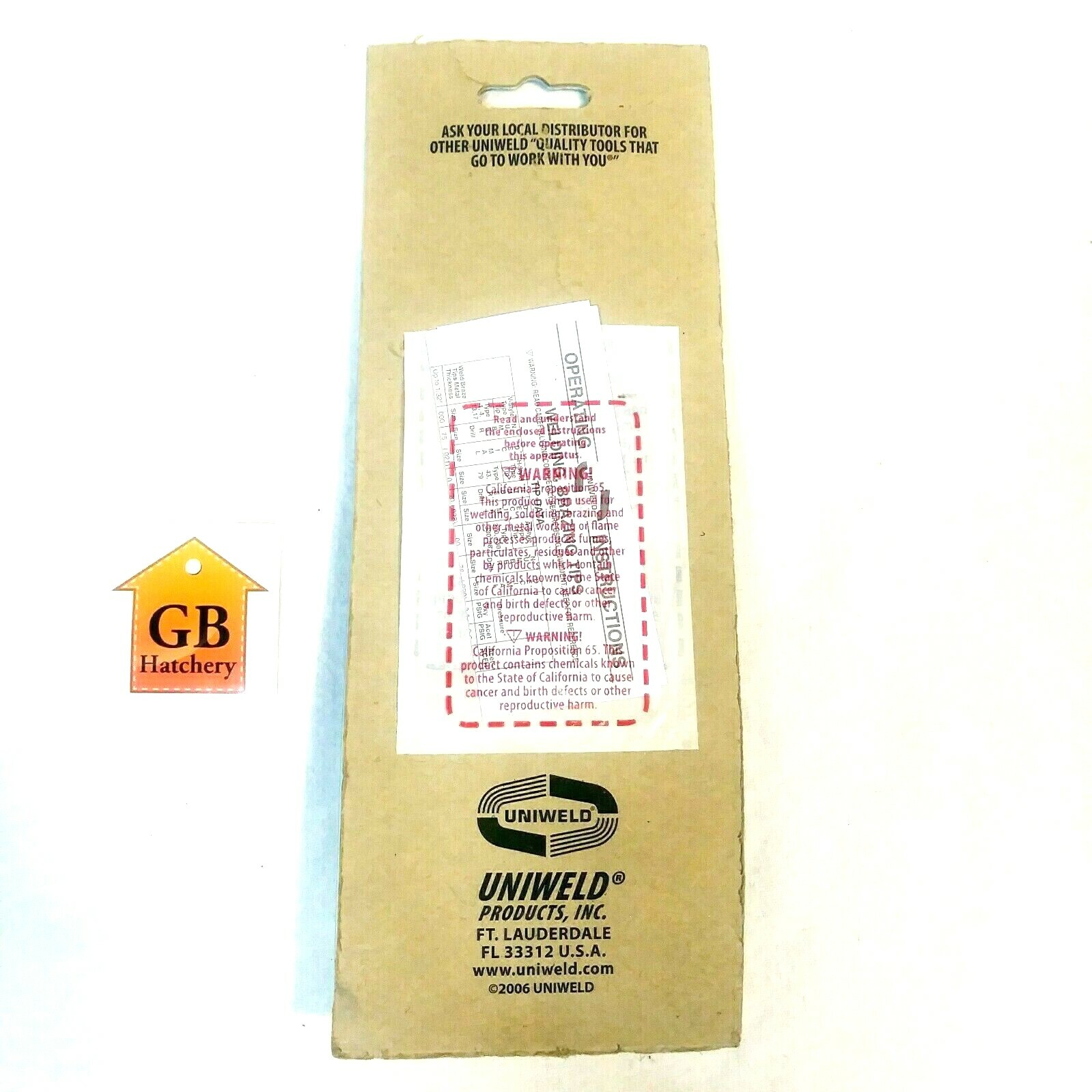 Uniweld Type-4-0 (W) V-Style Brazing Welding Tip NEW #0 Welds up to 5/64″
