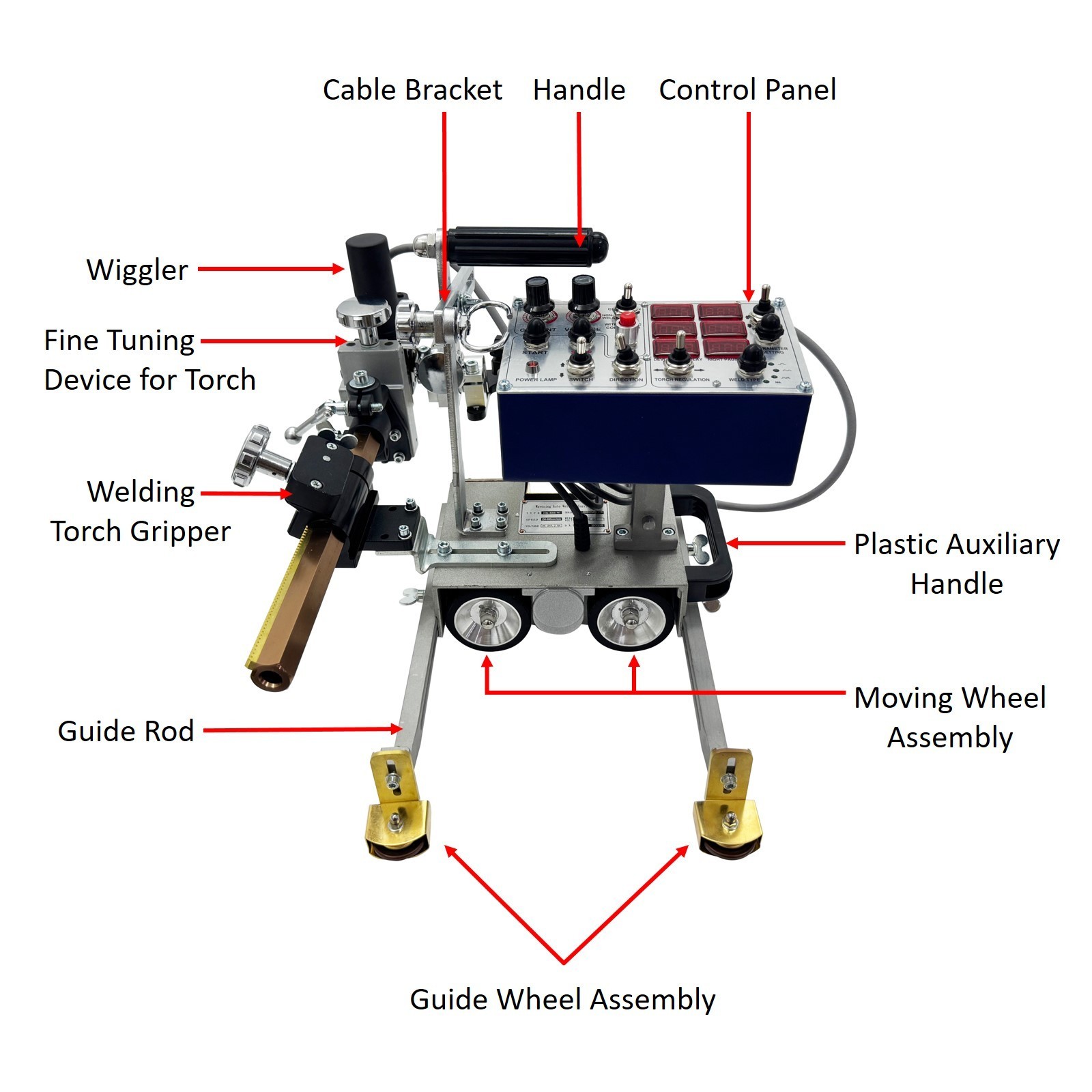 110V HK-8SS-W Automatic Welding Carriage Swing Magnetic Angle Welding Machine