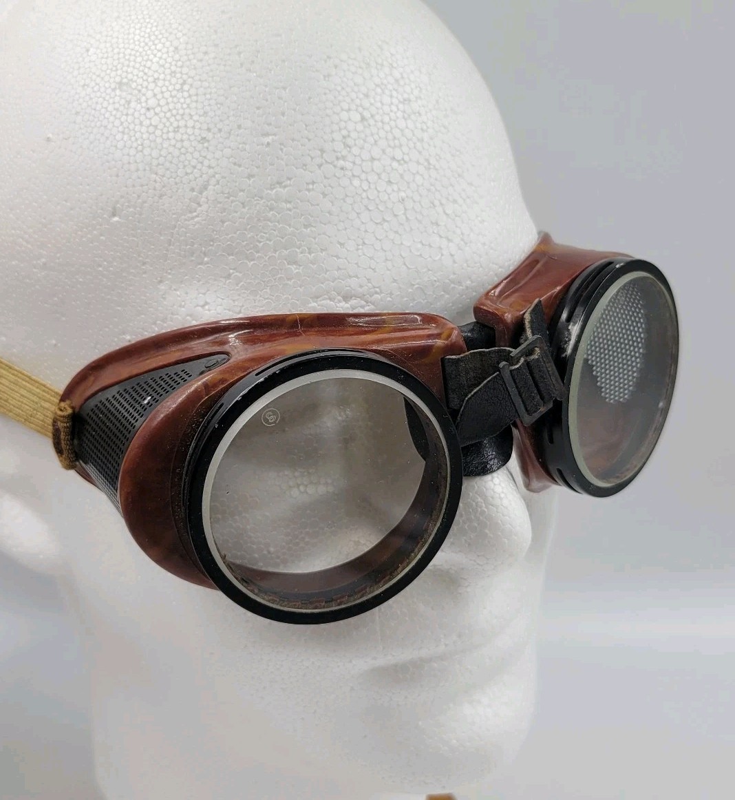 VTG Racing Goggles Safety Glasses AMERICAN OPTICAL DURALITE COVERGLAS Biker Gear