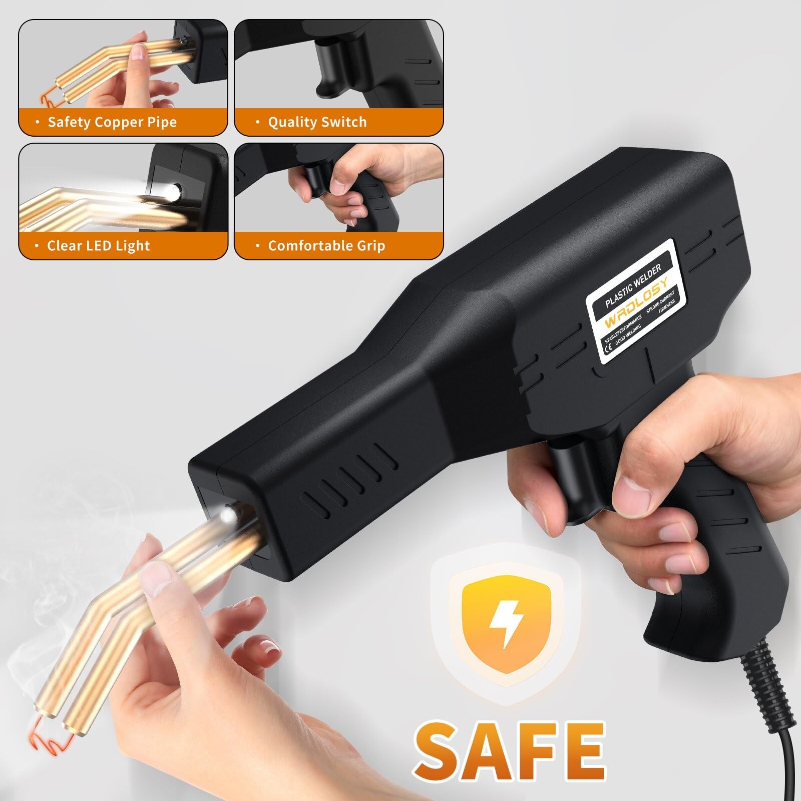 Wrdlosy Plastic Welder Kit, 1200PCS Staples, Crown Width: 0.03 inches, Black