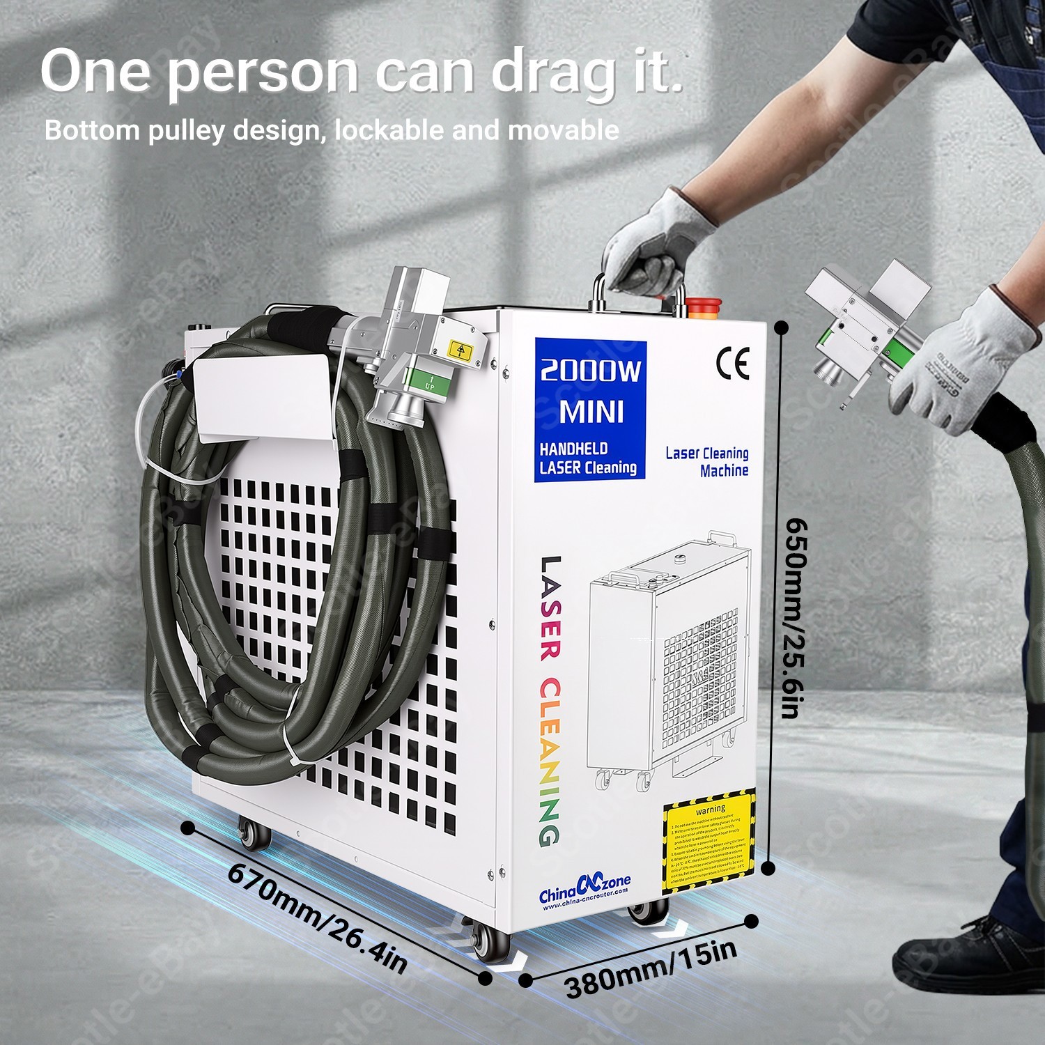 BWT 2000W Continuous Laser Cleaning Machine Laser Cleaner Rust Paint Removal