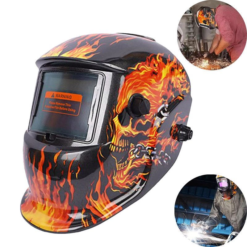 Large Viewing True Color Solar Powered Auto Darkening Welding Helmet Welder Mask