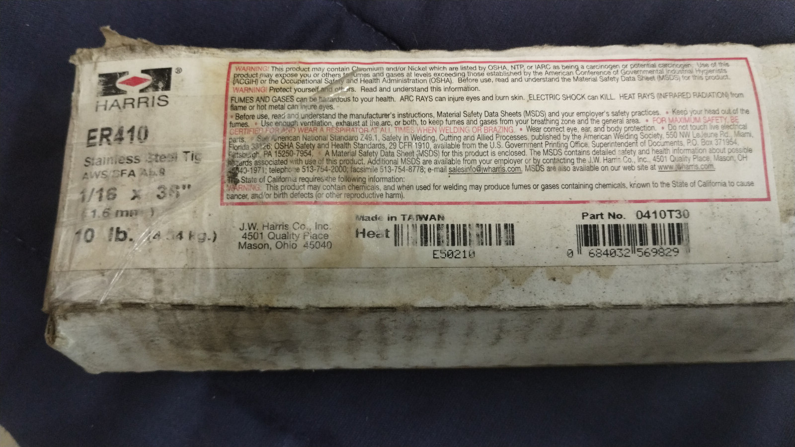 ER410 TIG Stainless Steel Welding Rod 1/16″ X 36″ 10LB BOX NEW FILLER 1.6MM NEW