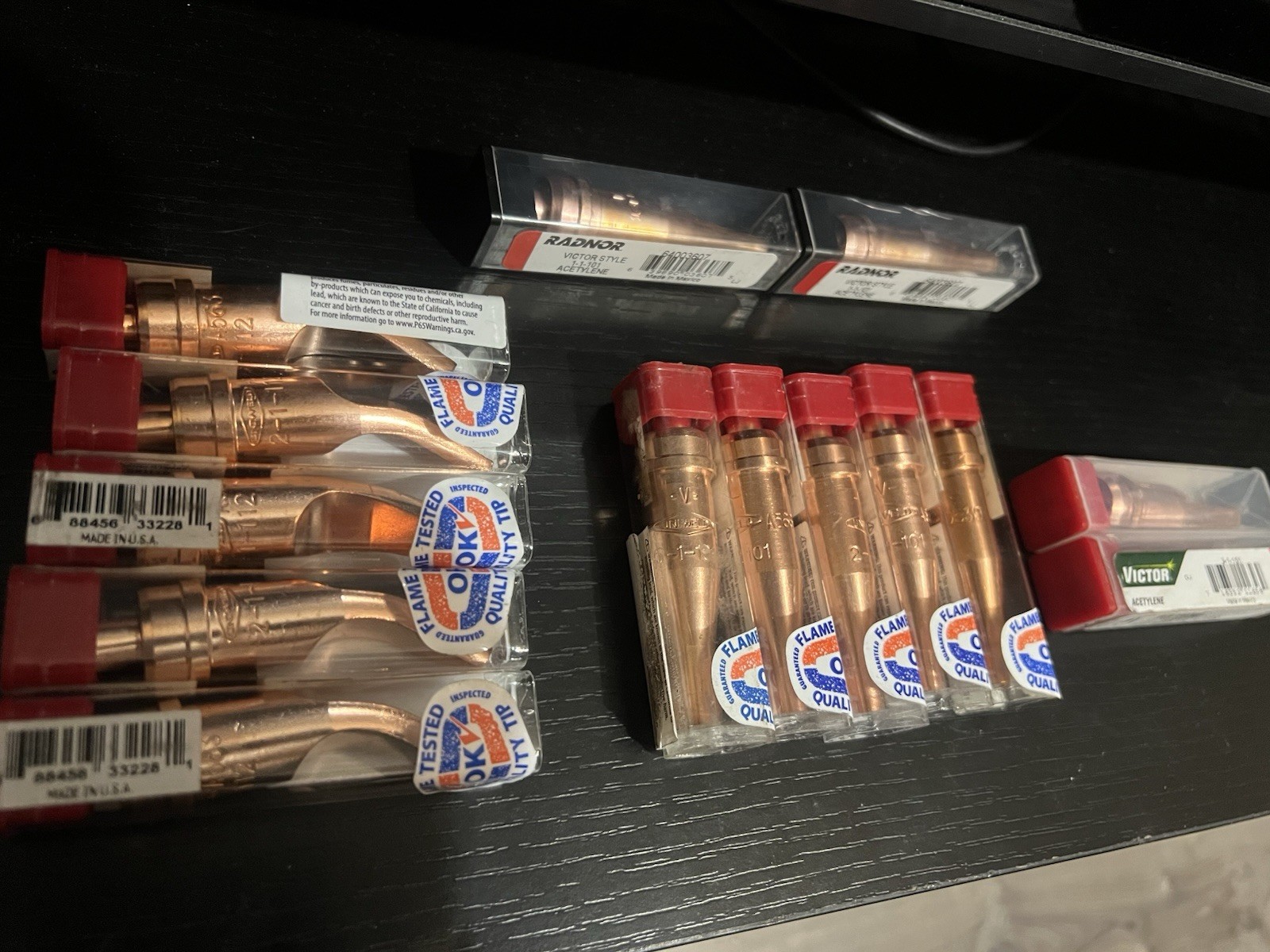 New Victor & Radnor Oxy-Acetylene Welding Torch Tips – Multiple Sizes