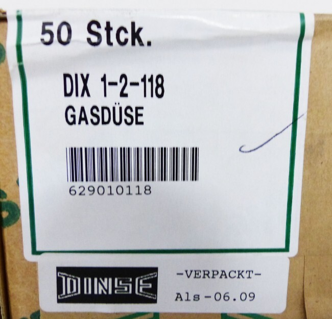 50x Dinse DIX 1-2-118 DIX1-2-118 Gas Nozzle -sealed-