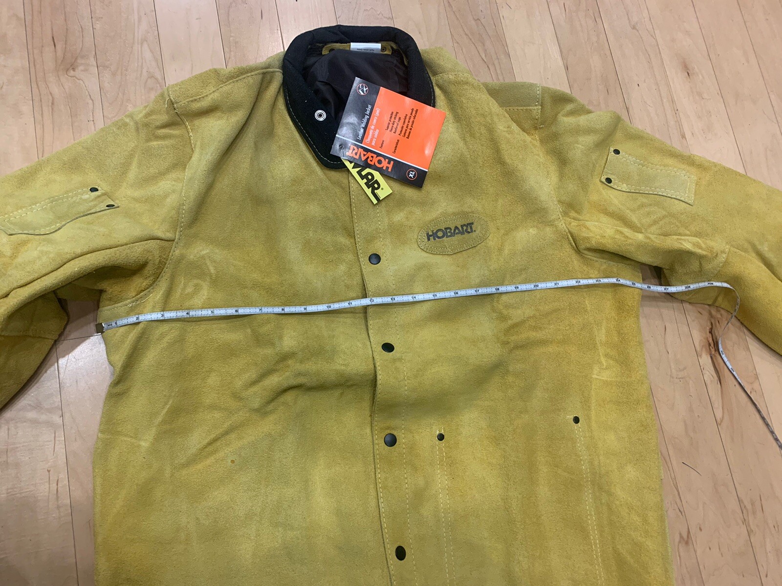 Hobart Unisex Cowhide Leather Welding Jacket Leather Tan XL Tags Farm Ranch Read