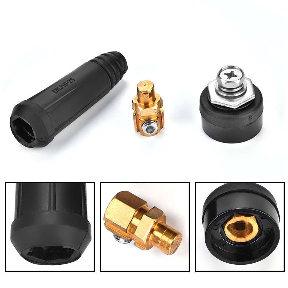 1Pcs DKJ10-25 Black European Style Welding Cable Rapid Connector Quick Fitting