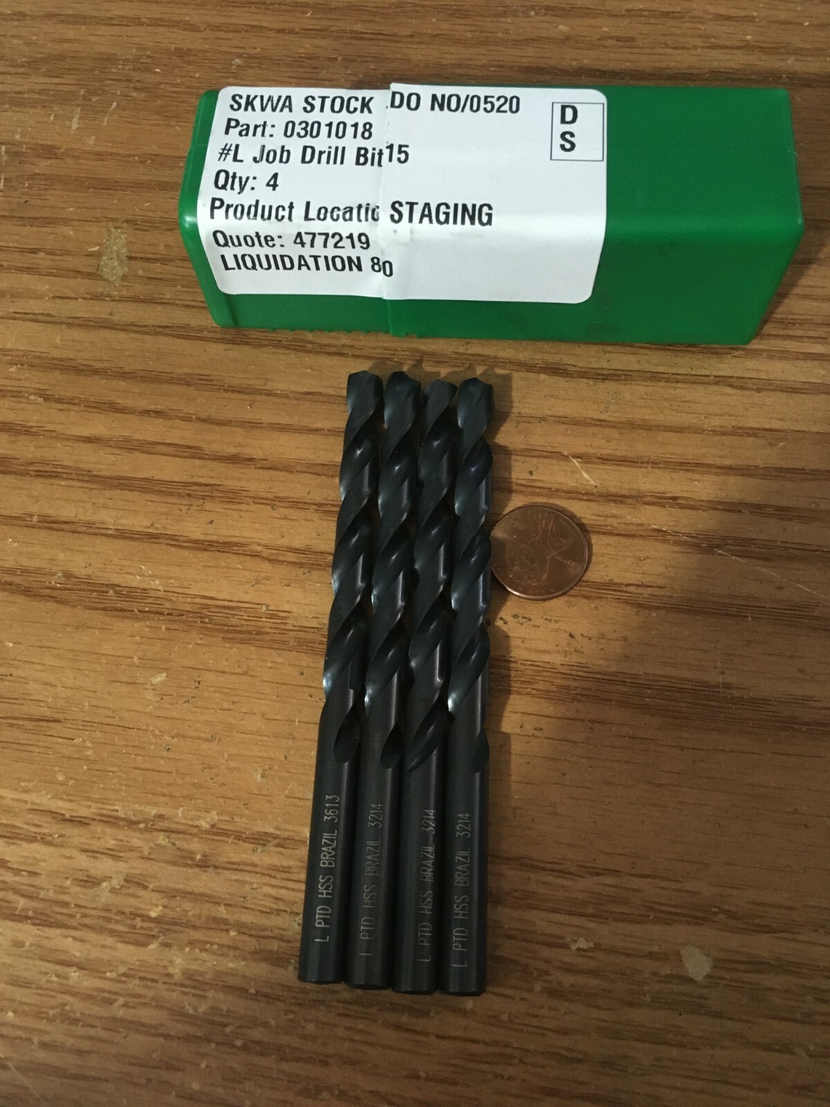 (4) Ltr L x 4-1/4″ OAL HSS 118° Black Oxide Finish Jobber Drill