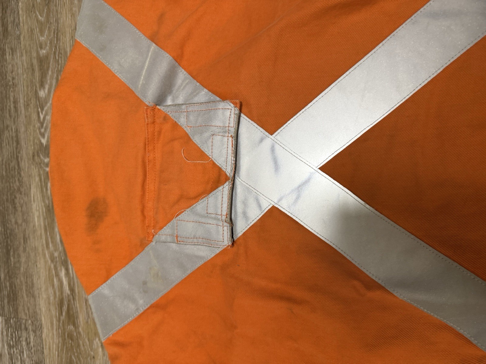 Black Stallion JF1012 FR Cotton Welding Jacket-FR Reflective Tape Orange Sz 4XL