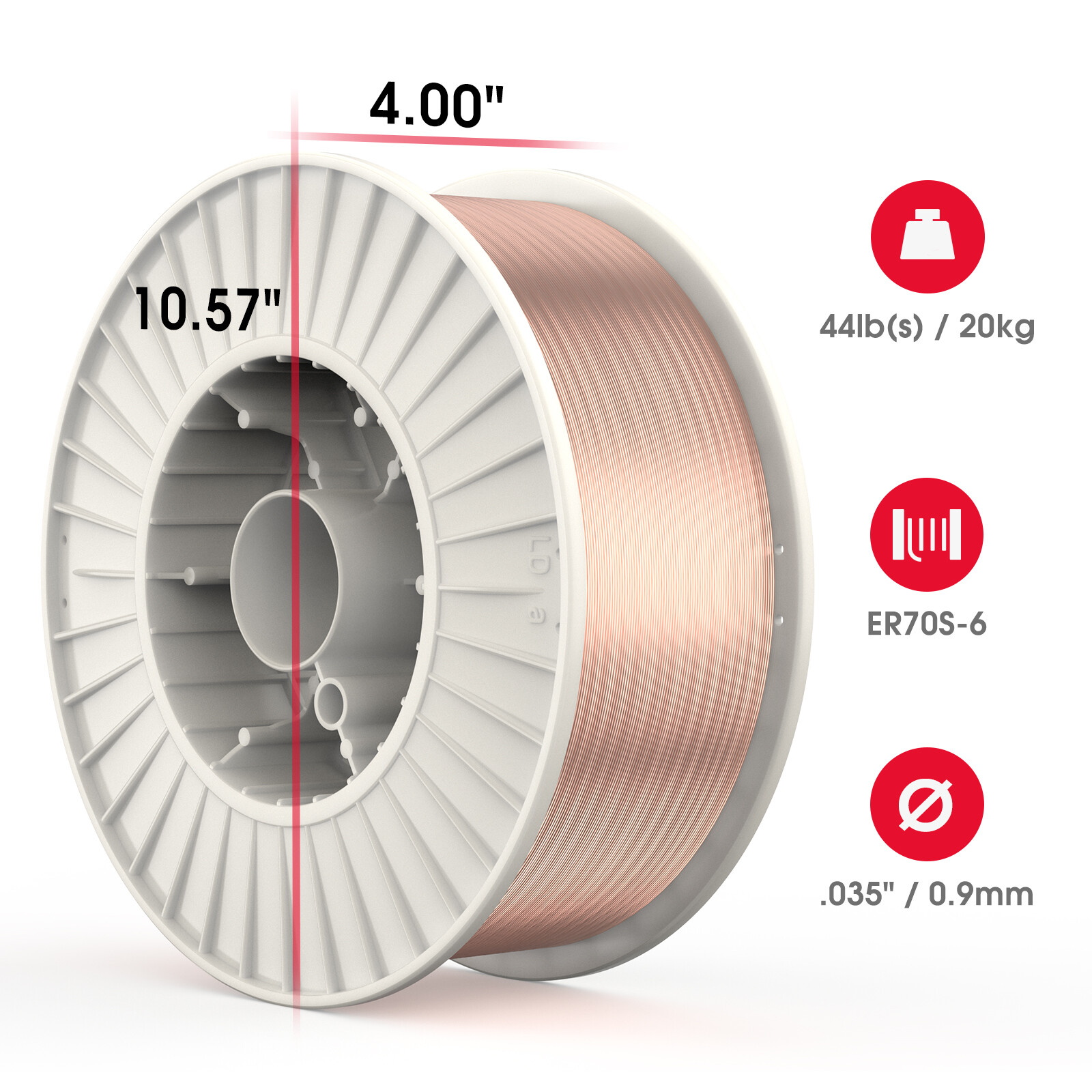 ER70S-6 .035″ (0.9 mm) Carbon Steel Mig Solid Welding Wire – 44 Lbs