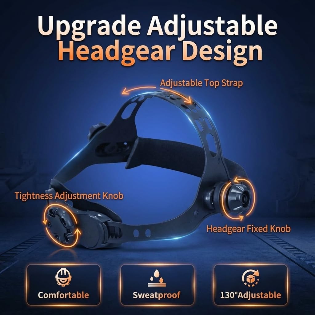 Cascos Careta Para Soldar Profesional Con Luz Pilas Incluidas 9-13 TIG MIG ARC