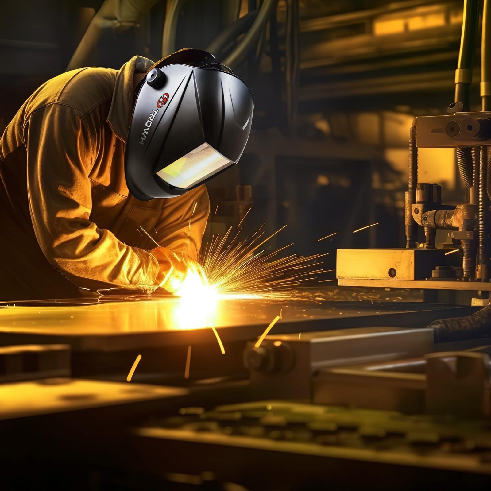 TRQWH Laser Welding Helmet, OD8+ Protection for Cutting, Cleaning & Marking